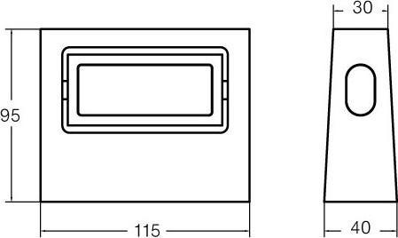 Actual product image Brumberg Wall recessed IP54 stainless steel 10012223 3000K round DA68 ET 65mm incl. converter (40 lm)