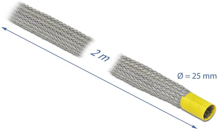 Immagine prodotto Delock Guaina per cavi per schermatura EMC 2 m x 25 mm Grigio (Tubo cavi, 200 cm)