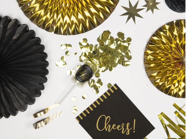 Produktbild Partydeco Konfettikanone Push-Pop 1 Stück, Gold (1 Stück)