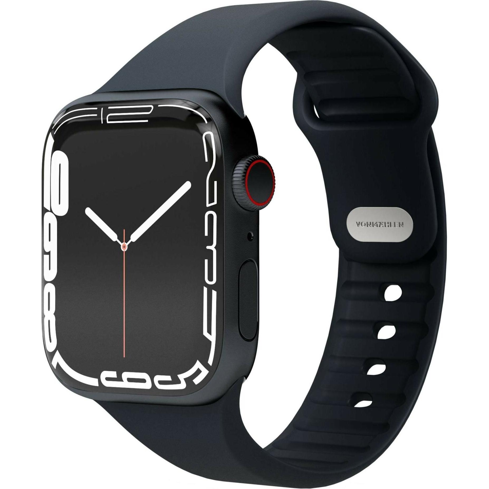 Vonmählen Classic 2 Silikonarmband für Apple Watch 42 44 45 49 mm (49 mm, 100% Silikon), Uhrenarmband, Blau
