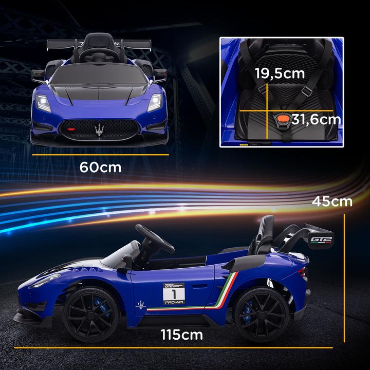 Actual product image Aiyaplay Kinder Elektroauto Kunststoff, Metall Blau (12 V)