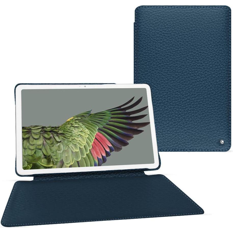 Noreve Lederschutzhülle horizontal (Google Pixel Tablet), Tablet Hülle, Blau
