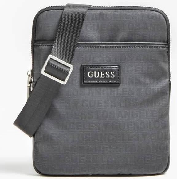 Immagine prodotto Guess Dan, Flat Top Zip, Textile Crossbody Bag, Grey, 19 x 23 x 2.5 cm, Fo