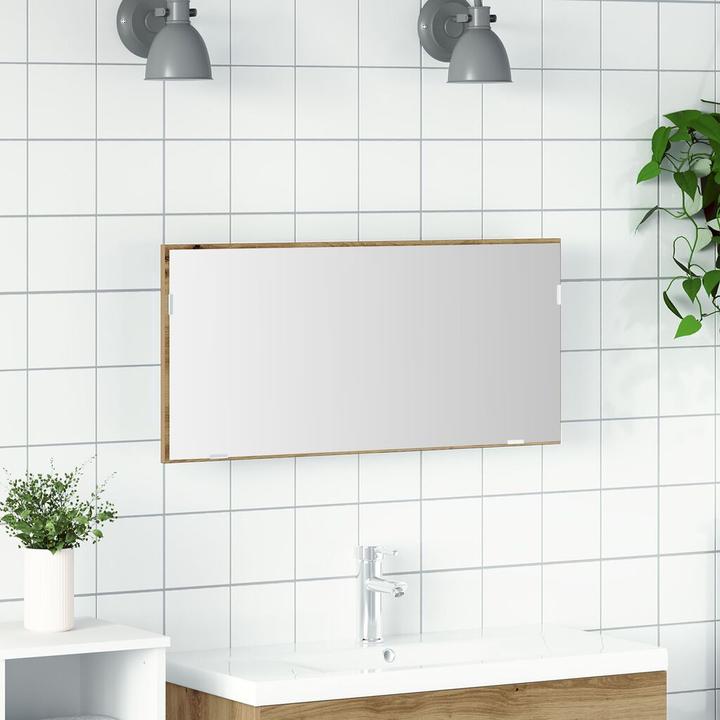 Produktbild vidaXL Spiegelschrank mit LED-Leuchte Artisan Eiche 80x37 cm (80 x 8.5 x 37 cm)