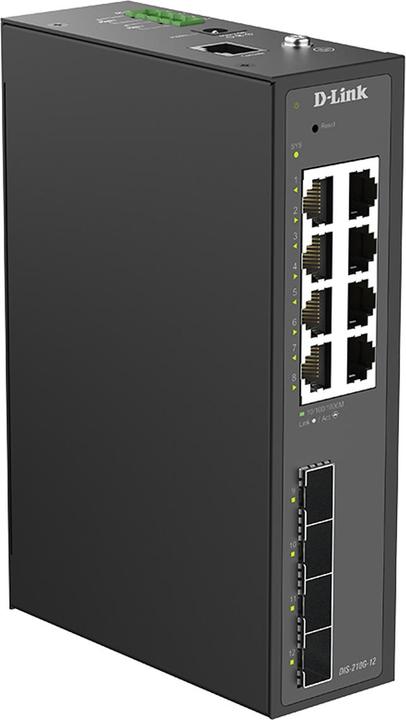 Produktbild D-Link DIS-210G-12, Managed, L2/L3, Gigabit Ethernet (10/100/1000), DIN rail (12 Ports)