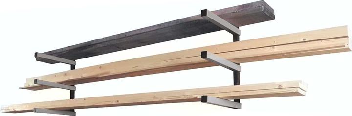 Produktbild XPOtool 2x Holzregal 3 Ebenen 150kg Kragarmregal Holzlagerregal Kaminholzregal