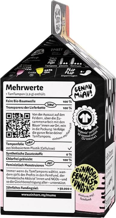 Produktbild Einhorn Condoms Bio - Tampons NORMALO (16 x, Normal)