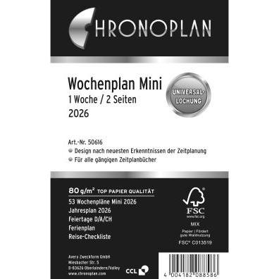 Chronoplan Wochenplan (1 Woche / 2 Seiten) (50616)