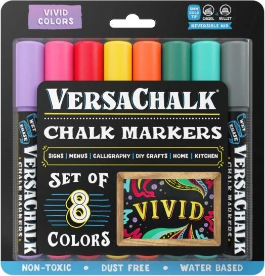 VersaChalk - Vivid Flüssig Kreide Marker 8er Set 5mm Spitze (8x)