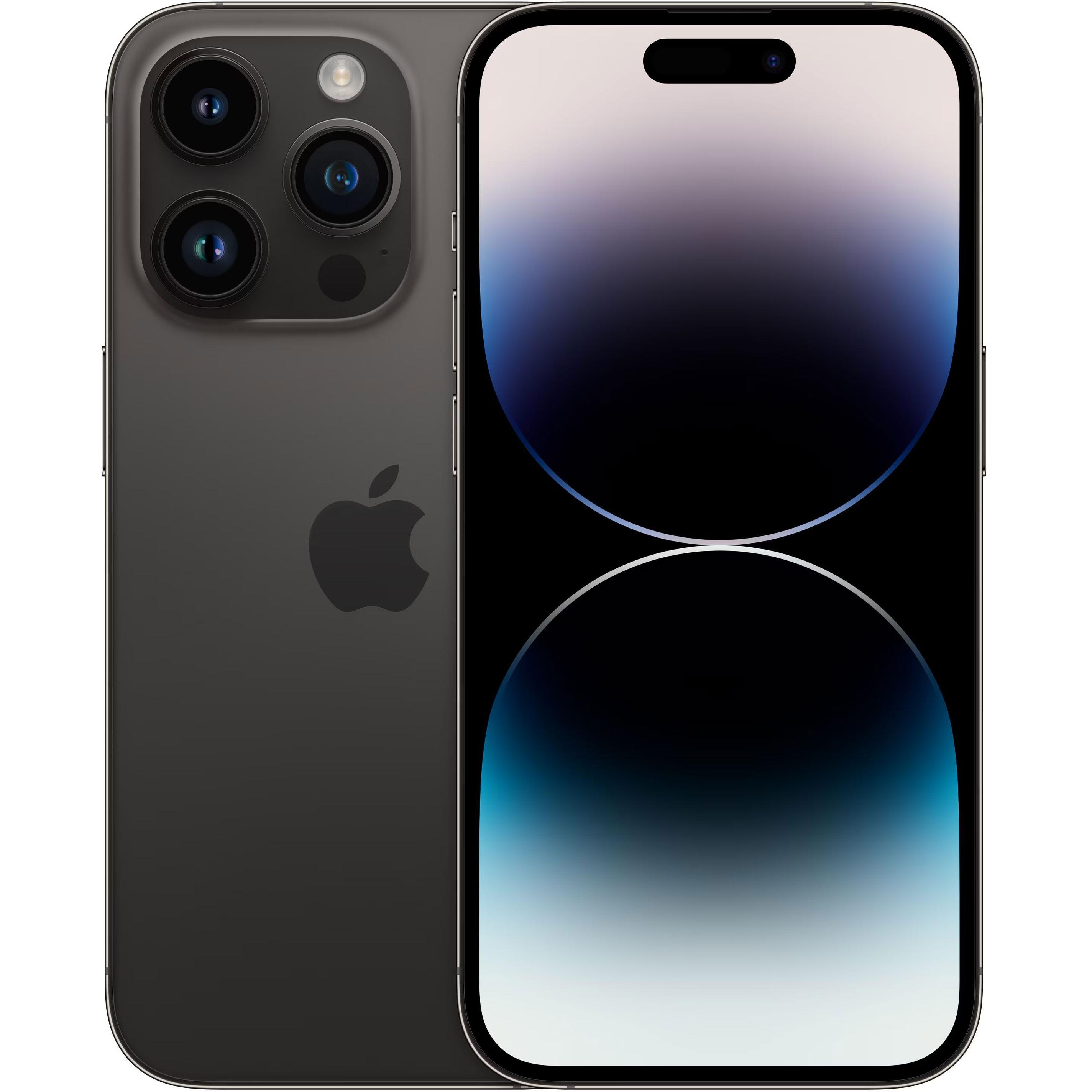 Apple iPhone 14 Pro (128 GB, Space Black, 6.10", SIM + eSIM, 48 Mpx, 5G), Smartphone, Schwarz