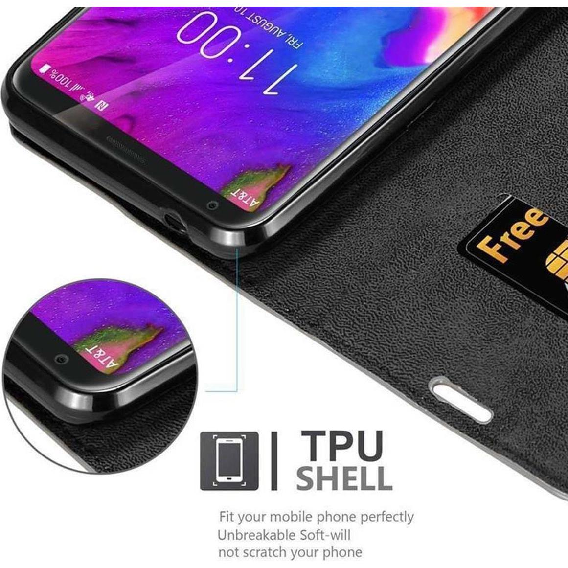 Thumbnail - Cadorabo Book Invisible Magnet Cover (LG V35 ThinQ), Smartphone Hülle, Braun