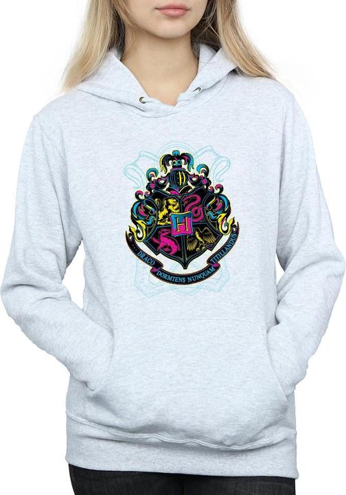 Produktbild Neon Hogwarts Crest Kapuzenpullover (M)
