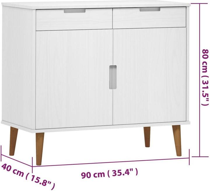 Produktbild vidaXL Sideboard (90 x 40 x 80 cm)