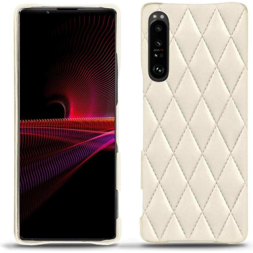 Noreve Lederschutzhülle (Sony Xperia 1 III), Smartphone Hülle, Weiss