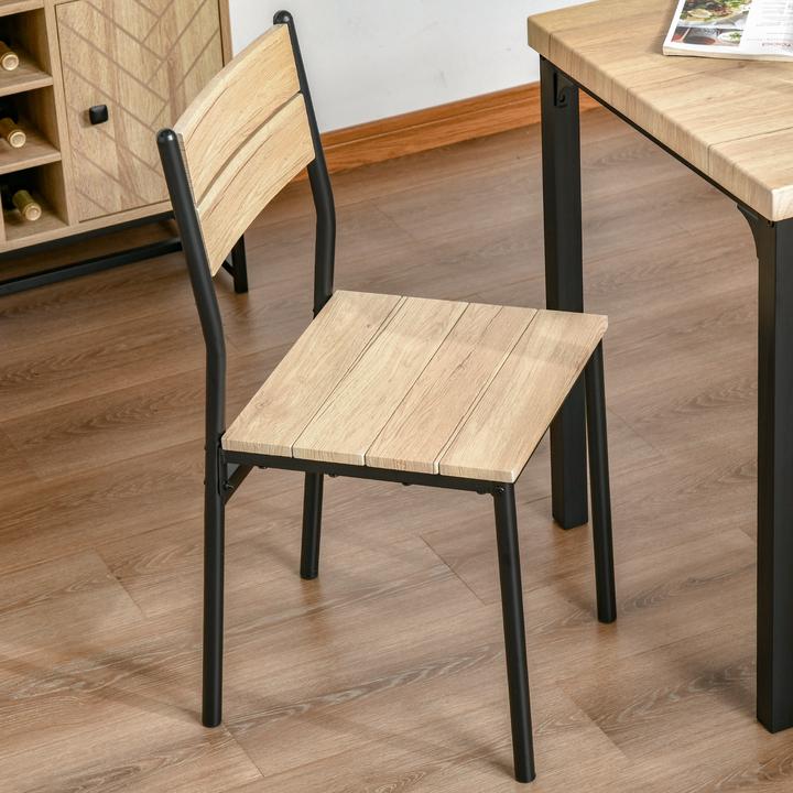 Produktbild Homcom Esstisch-Set mit 1 Tisch + 2 Stühlen (60 x 60 x 76 cm)