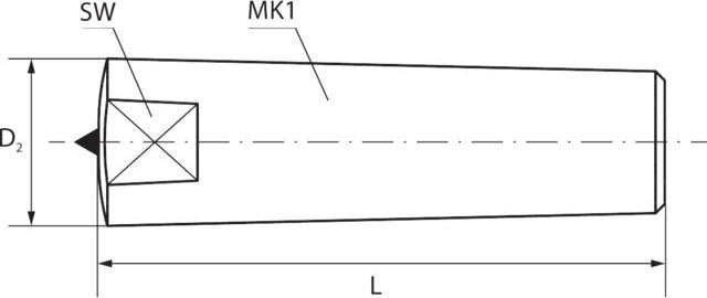 Produktbild Tyrolit Diamant-Abrichter mit MK1-Aufnahme, Diamantgewicht: 2,4 kt