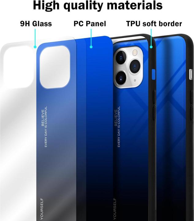 Produktbild Cadorabo TPU 2 Farben Glas Cover (Apple iPhone 11 Pro)