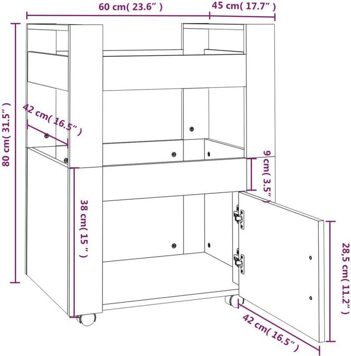 Image du produit vidaXL Küchenwagen