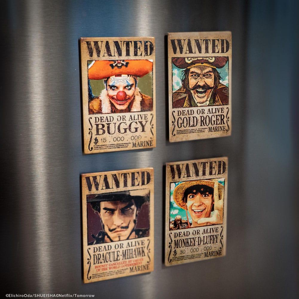 Thumbnail - Cinereplicas, Magnet, One Piece Magnet 4er-Pack Wanted (4 x)