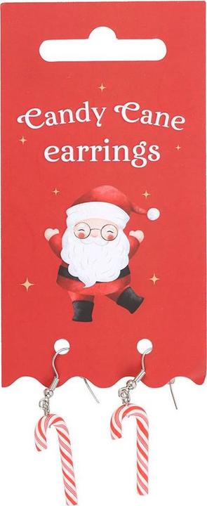 Actual product image Something Different Candy Cane Dangle Earrings (100% synthetic material)