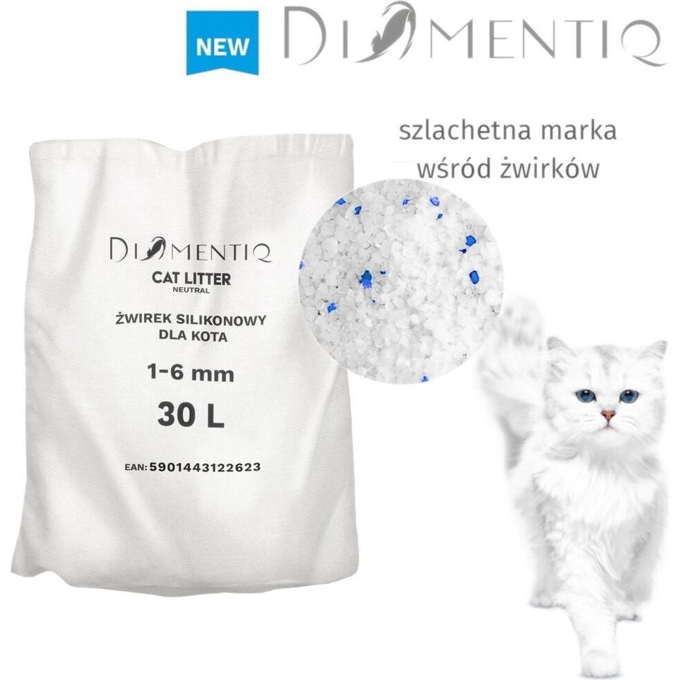 Diamentiq Neutro Neutral (Antibatterico, Assorbimento Rapido, Neutralizzante, Non Agglomerante, Non Spolverare, 10 Kg), Sabbia Lettiera Per Gatti
