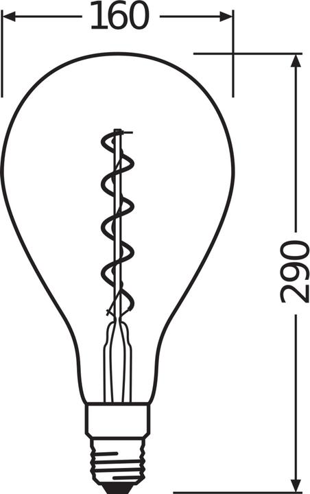 Actual product image Osram Vintage 1906 (E27, 5 W, 300 lm, 4 x, G)