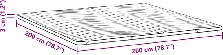 Produktbild vidaXL Matratzenauflage (200 x 200 cm)