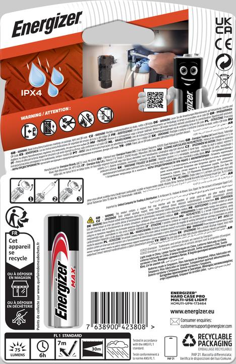 Actual product image Energizer LED Flashlight Hard MultiUse (10.80 cm, 75 lm)