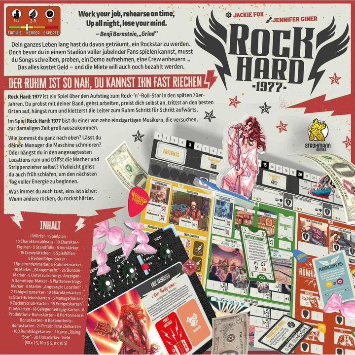 Actual product image Strohmann Games Rock Hard: 1977 (German, 2 - 5 Players)