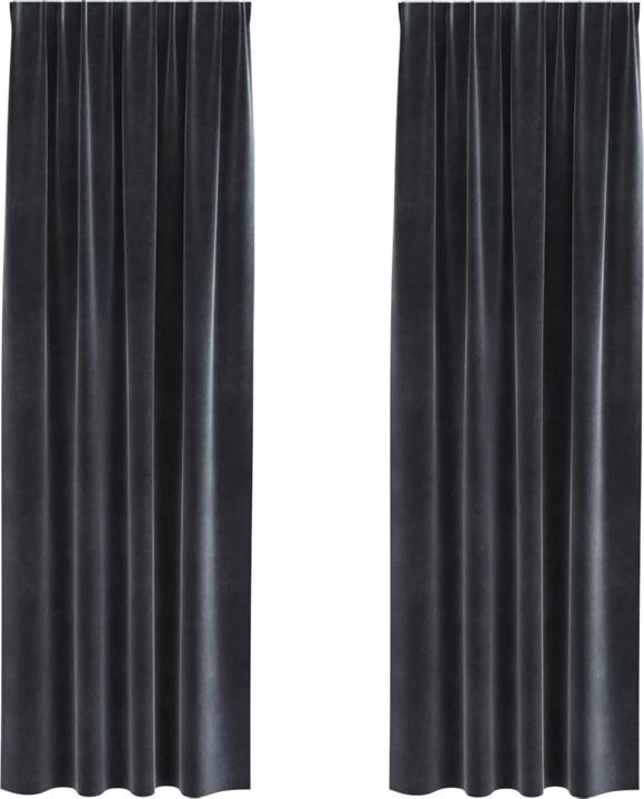 Actual product image vidaXL Blackout curtains with top tapes (140 x 260 cm)