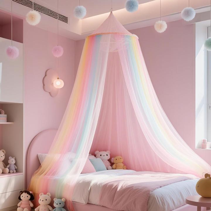 Diealles Shine Regenbogen Betthimmel