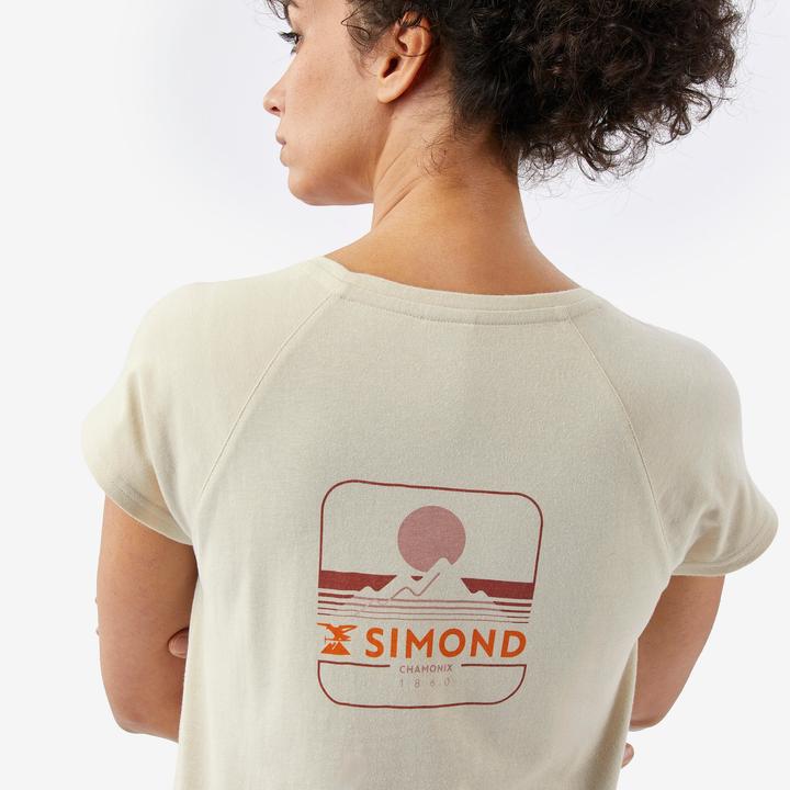 Produktbild Simond Bequemes Damen-T-Shirt zum Klettern, Vertika beige (L)