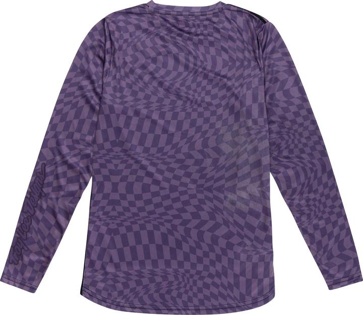 Actual product image Troy Lee Designs Womens Lilium LS Jersey, Twisted Checkers, deep purple, L (L)