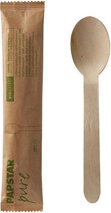 Produktbild Papstar Löffel "pure" einzeln verpackt in Papierbeutel (50 x)