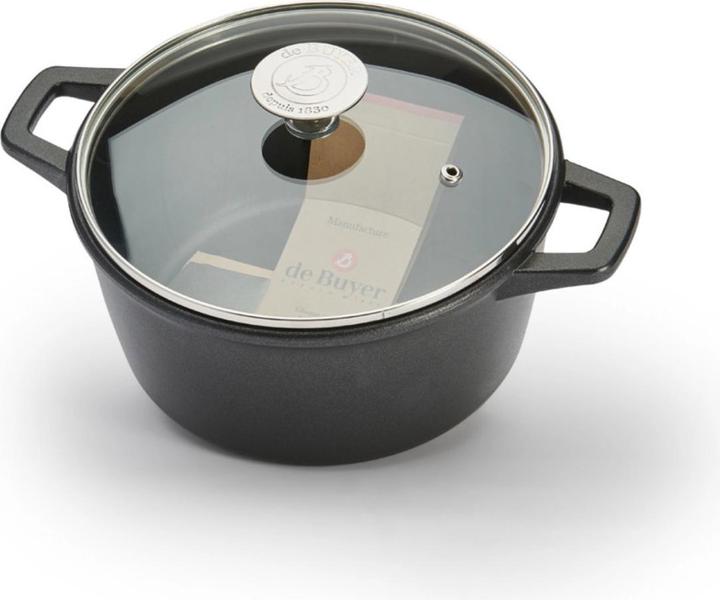 Produktbild de Buyer Choc Extreme Bratentopf Antihaft mit Glasdeckel, Induktion (Bräter + Schmortopf, Aluminium, 20 x 8.50 cm)
