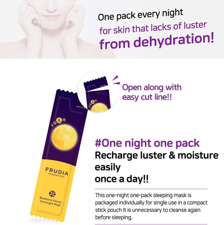 Actual product image Frudia Blueberry Honey Overnight Mask (5 ml)