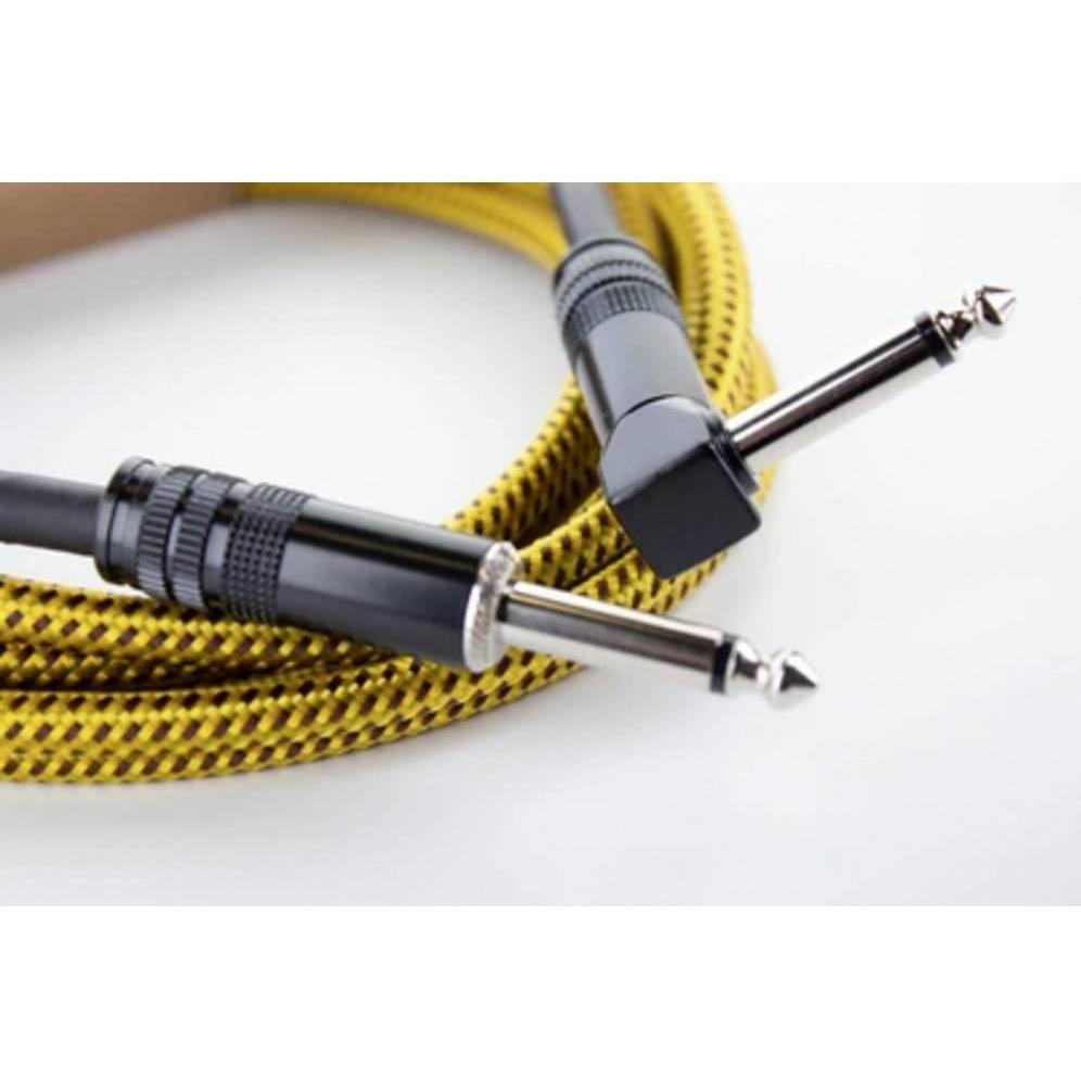 Thumbnail - Cordial EI 5 PR-TWEED-YE Instrumenten Anschlusskabel (1x Klinkenstecker 6.3 mm ( (5 m, 6.3mm Klinke (Jack)), Audio Kabel
