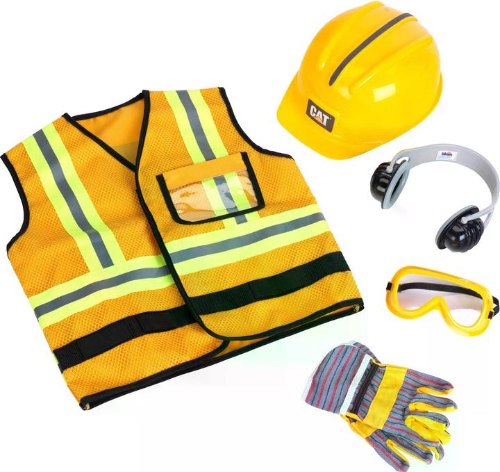 Actual product image Theo Klein CAT construction worker waistcoat with accessories