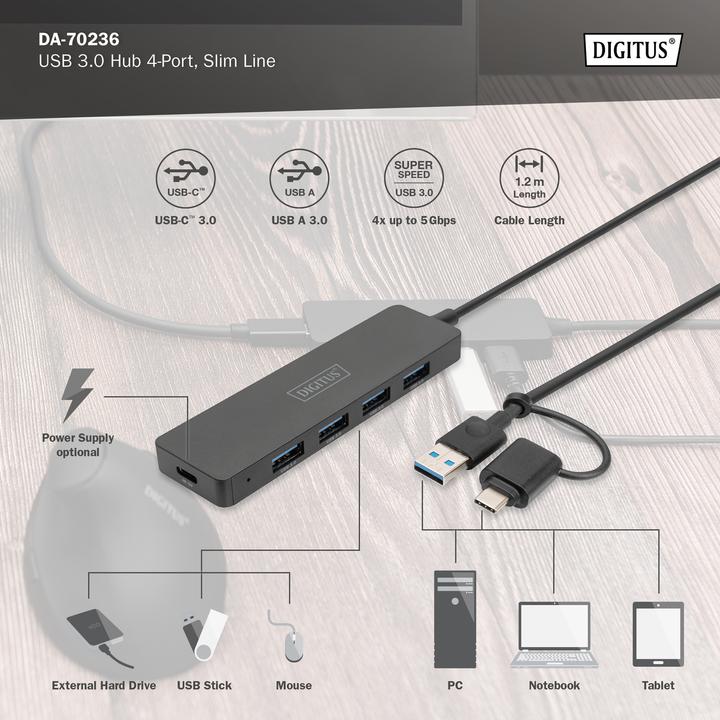 Actual product image Digitus DA-70236 (USB-C, USB-A, 5 Ports)