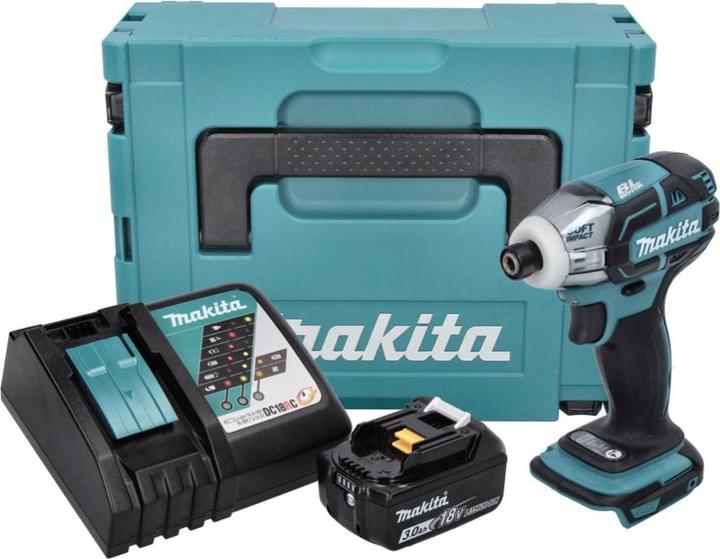 Actual product image Makita DTS 141 RF1J Battery Impulse Wrench 18 V 40 Nm 1/4" Brushless + 1x Battery 3.0 Ah + Charger + Ma (Rechargeable battery operated)
