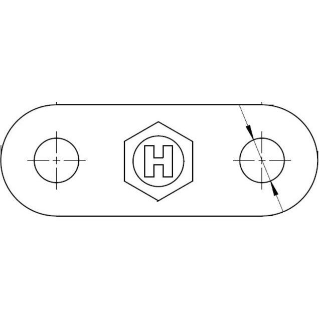 Thumbnail - Hautau, Türbeschlag + Scharnier, ATRIUM HS Unterlegplatte für Riegelbolzen, Stärke 0,5 mm, Stahl verzinkt