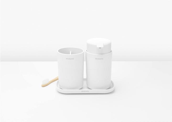 Productafbeelding Brabantia Zeepdispenser Set met Tandenborstel Tuimelaar en Kom Wit