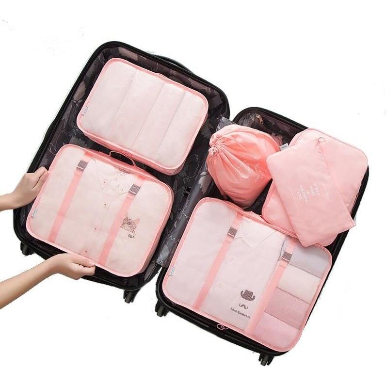 JTI, Packsack, Set Organisationstaschen, 6-teilig - Pink, Rosa