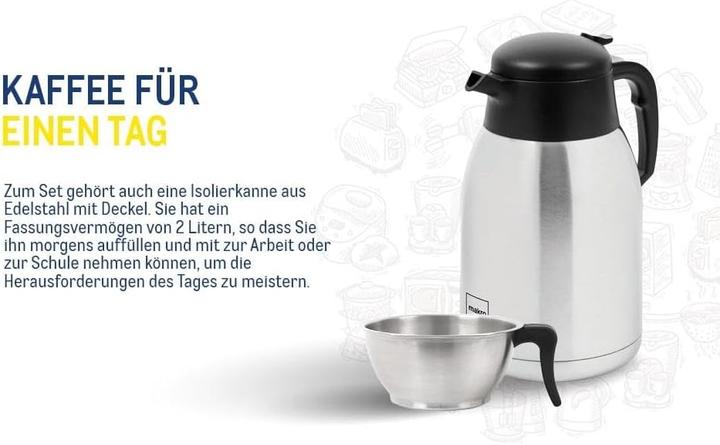 Produktbild Mailmedia Filterkaffeemaschine mit Isolierkanne (2.3L)