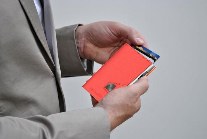 Produktbild Tru Virtu Wallet Click & Slide Vegan Bio Apple Coral/Silber