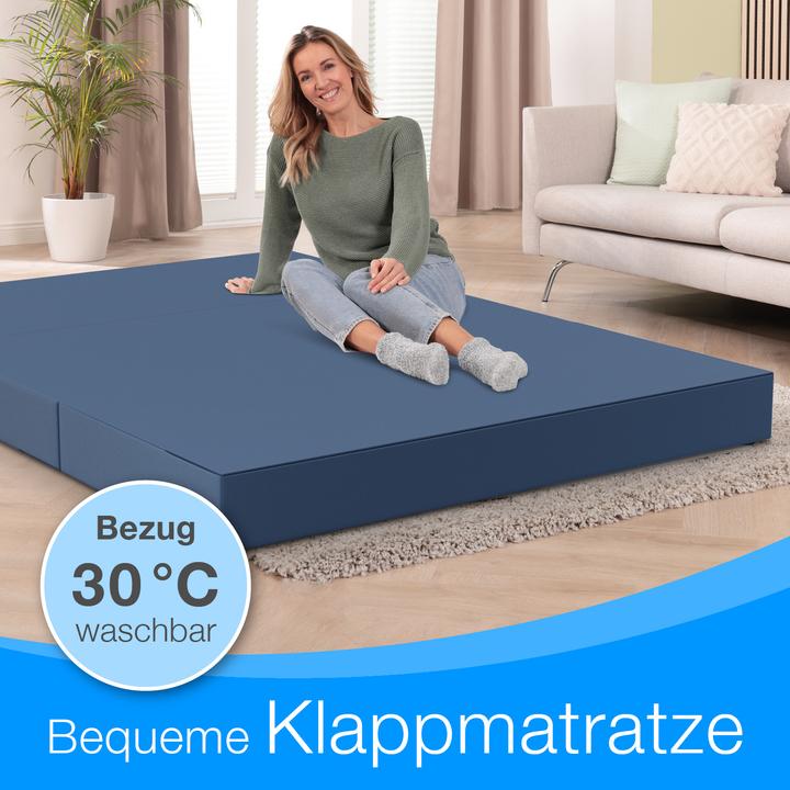 Actual product image Bestschlaf Klappmatratze, 3-teilige Faltmatratze, Reisebett, Gästematratze (Foam core, 140 x 195 cm)