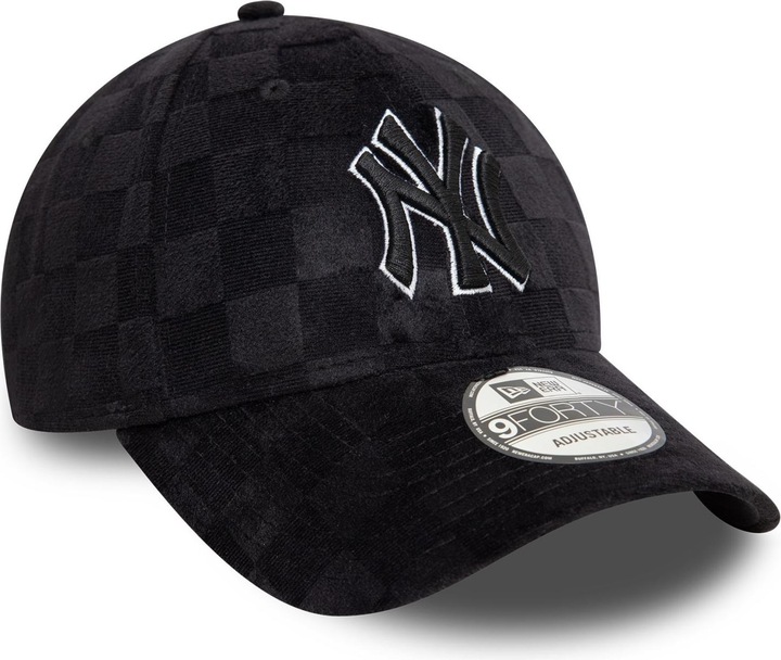 Actual product image New Era 9Forty Strap Cap - Check New York Yankees Schwarz