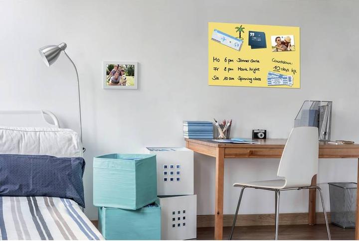 Productafbeelding BE! Board Magneetbord van glas Geel (B x H) 60cm x 40cm B1208 (Magnetisch bord, 60 x 40 cm)
