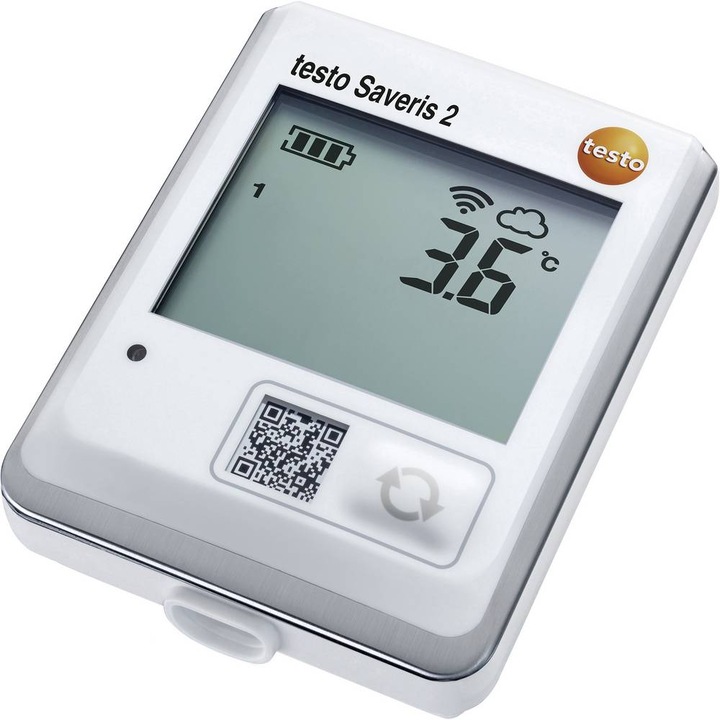 Image du produit Testo Saveris 2-T1 - Enregistreur de données sans fil avec écran et sonde de température NTC intégrée (Mallette d'instruments de mesure)