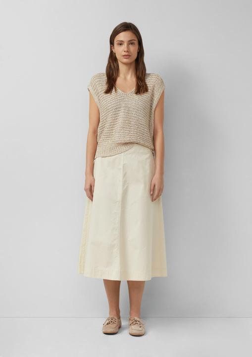 Produktbild s.Oliver Baumwoll-Midirock mit Gummizug und Leistentaschen (32)